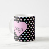 Chiens Coeurs Mug (Devant gauche)