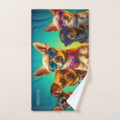Chiens Cool de nom personnalisé (Serviette à main)