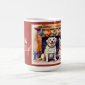 Chiens coquins Mug de Noël Rouge (Centre)