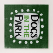 Chiens Dans Le Puzzle Du Parc (Horizontal)