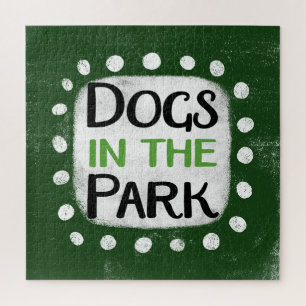 Chiens Dans Le Puzzle Du Parc