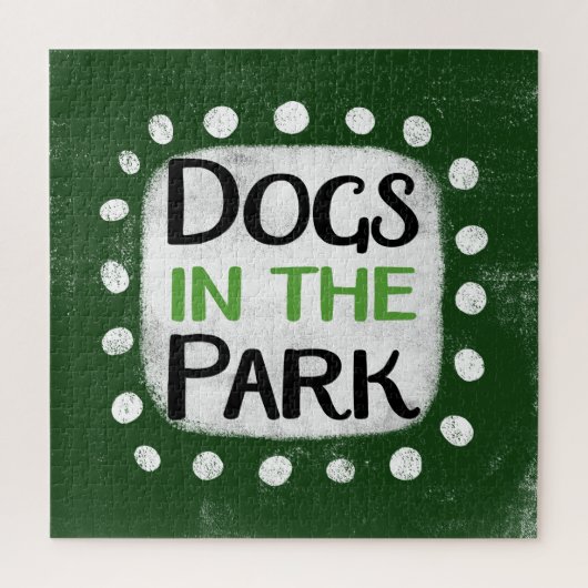 Chiens Dans Le Puzzle Du Parc (Vertical)