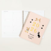 Chiens d'aquarelle mignons, chien de garde 2025 Pl (Devant avec enveloppe)