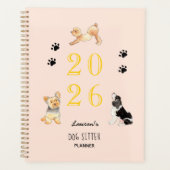 Chiens d'aquarelle mignons, chien de garde 2025 Pl (Devant)