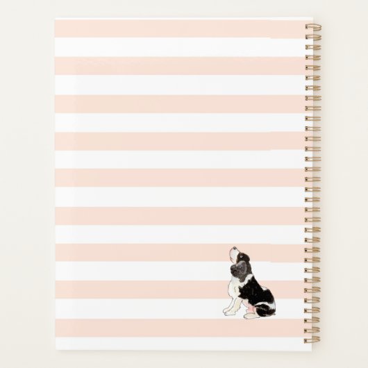 Chiens d'aquarelle mignons, chien de garde 2025 Pl (Dos)