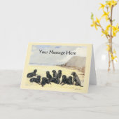 Chiens d'arrêt de Labrador sur la carte de voeux (Fleur jaune)