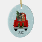 Chiens de bétail ornement camion rouge (Droite)