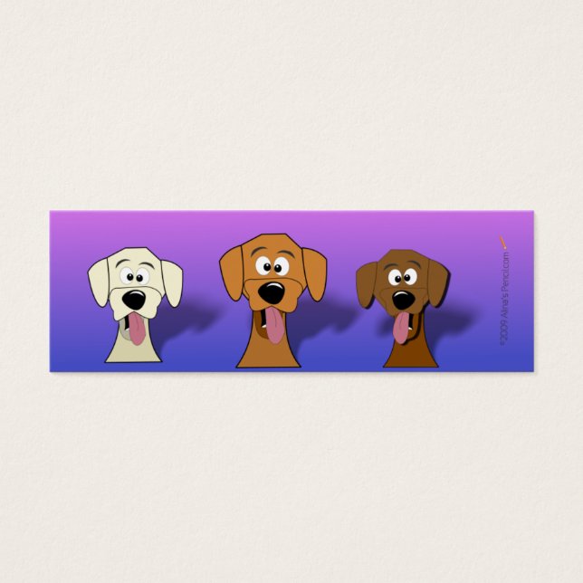 Chiens de caricature Mini Signet (Devant)