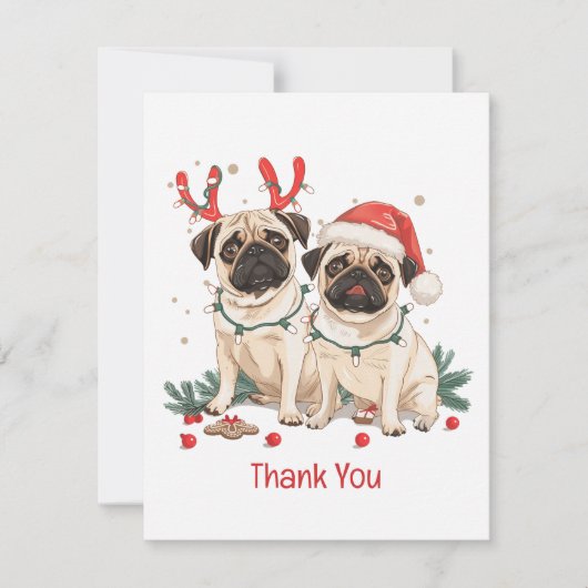 Chiens de Carlin de Noël Merci (Devant)