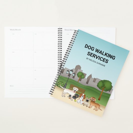 Chiens De Cartoon Dans Un Parc - Chiens Services D (Devant avec enveloppe)