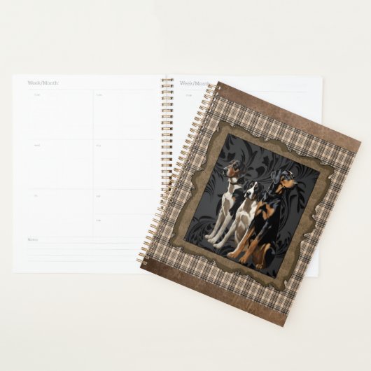 chiens de chasse sur plaid (Devant avec enveloppe)