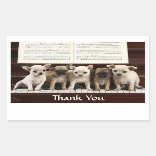 Chiens de Chihuahua Merci saluant un autocollant
