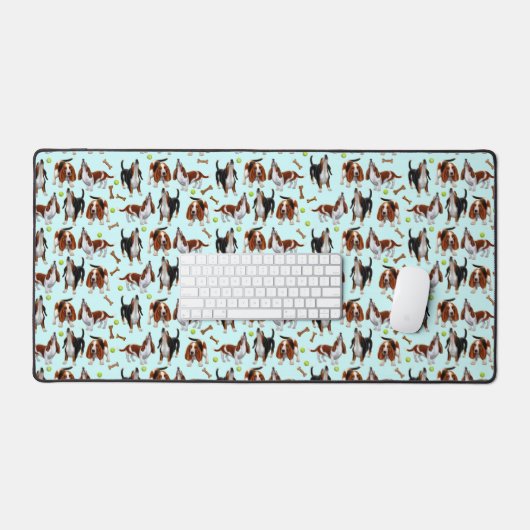 Chiens de chiot de Basset Hound (Clavier et souris)