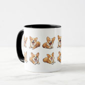 Chiens de chiot mignonette de corgi jolly Mug (Devant gauche)