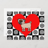 Chiens de coeur - Noir, Rouge, Blanc Carte Postale (Devant / Derrière)