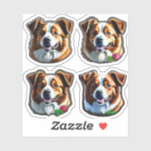 Chiens de collection de stickers (Feuille)