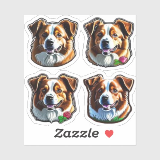 Chiens de collection de stickers (Feuille)