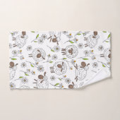 Chiens de comptage sur blanc (Serviette à main)