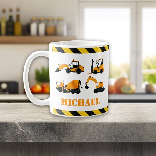Chiens de construction garçons Mug personnalisé