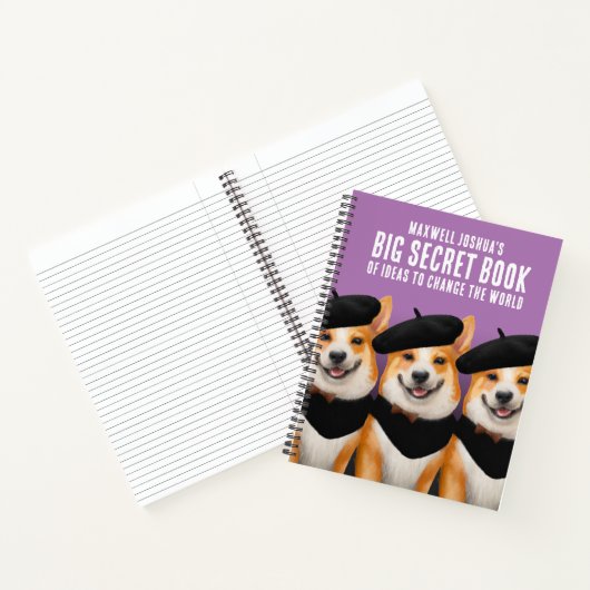 Chiens de Corgi Chic Cute Big Livre de Secrets (Intérieur)