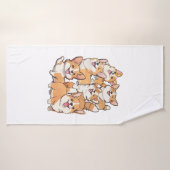 Chiens de Corgi heureux (Serviette de bain)