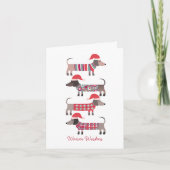 Chiens de Dachshund à Noël Chapeaux (Devant)