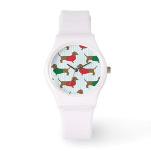 Chiens de Dachshund colorés Design Sport Montre b