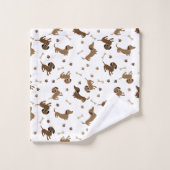 Chiens de Dachshund et Bones mignons pattes (Gant de toilette)