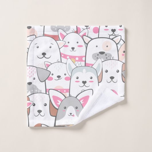 Chiens de Doodle mignons (Gant de toilette)
