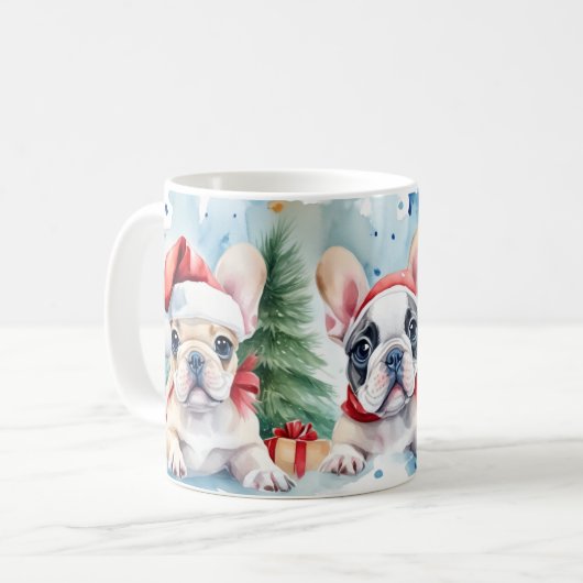 Chiens de fête de Noël Mug (Devant gauche)