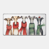 Chiens de Greyhound mignons en Écharpes (Recto)