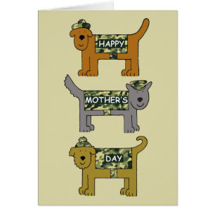 Chiens de la fête des mères pour maman déployée
