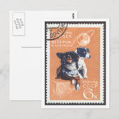 Chiens de l'espace carte postale Vétérinaire et Ug (Devant / Derrière)