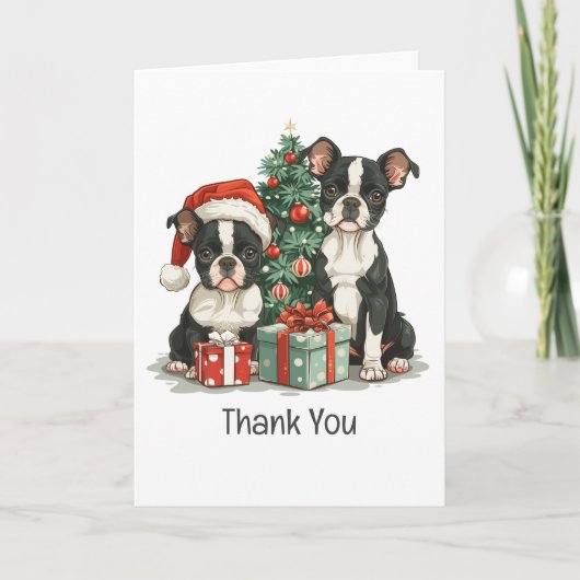 Chiens de Merci Noël Boston Terrier (Devant)