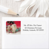 Chiens de Noël AutoAdhésif Retours Adresse Sticker (En situation)