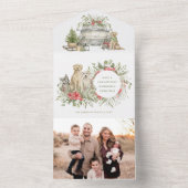 Chiens de Noël avec voiture | Carte de Noël photo (À l'intérieur)