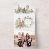 Chiens de Noël  | Carte photo de vœux de Noël (À l'intérieur)