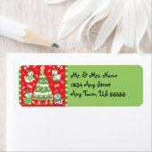 Chiens de Noël Étiquette de adresse (En situation)