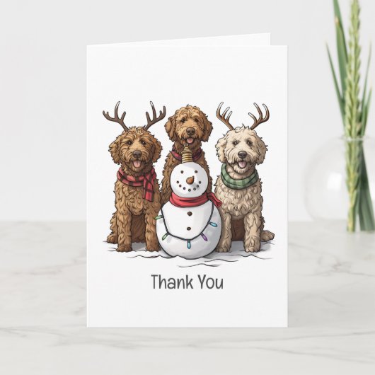 Chiens de Noël Goldendoodle Merci (Devant)
