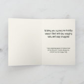 Chiens de Noël mignons Carte de vacances pliée (Intérieur)