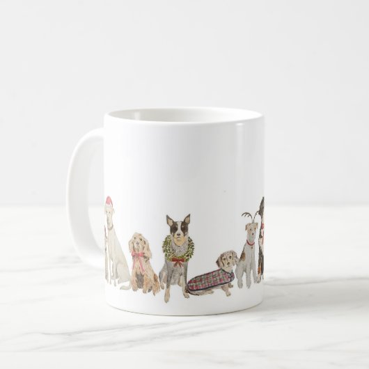 Chiens de Noël Mug (Devant gauche)