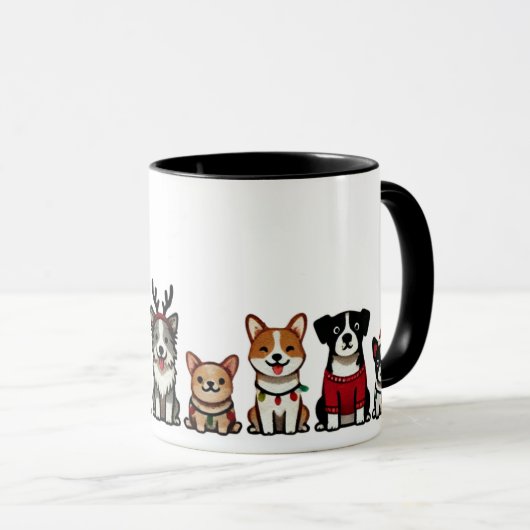 Chiens de Noël Mugs (Devant droit)