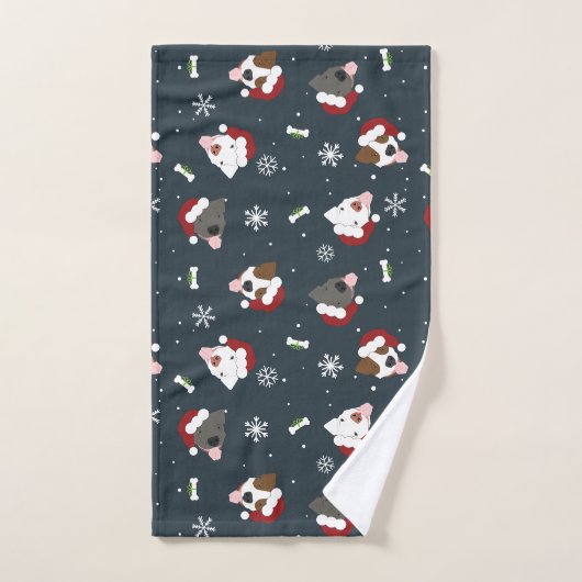 Chiens de père Noël (Serviette à main)