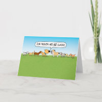 Chiens de renflouement de cul drôle Carte d'annive