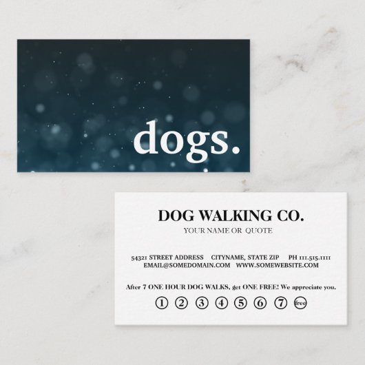 Chiens de tableau moderne. carte punch de fidélité (Devant / Derrière)