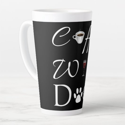Chiens de vin de café Latte Mug (Angle gauche)