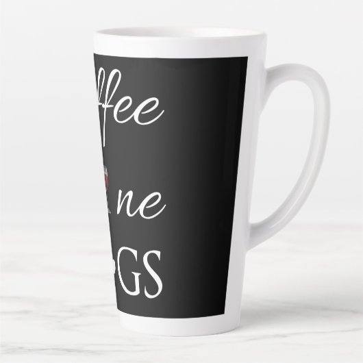 Chiens de vin de café Latte Mug (Droite)