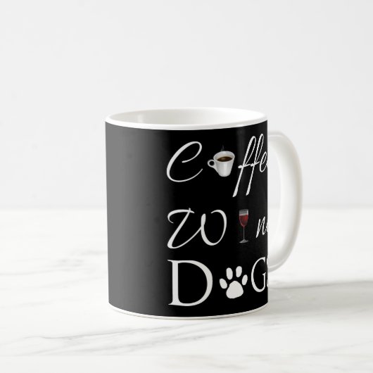 Chiens de vin de café Mug de café (Devant droit)
