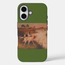 Chiens d'oiseaux Olive foncé Vert iPhone 16 Coque