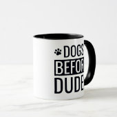 Chiens Drôle Avant Les Mecs Citer La Mug De Café (Devant droit)